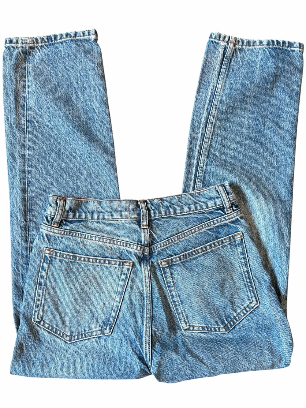 Reformation Jeans Womens 26 Blue High Rise Button Fly Denim Straight Leg Classic - Picture 3 of 7